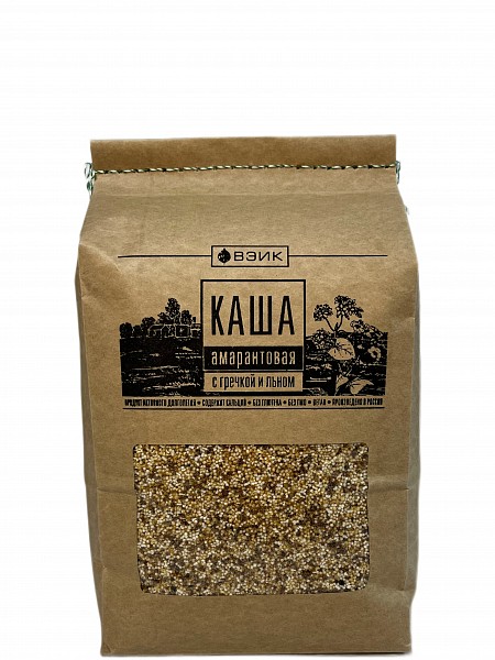 Каша амарнтовая с гречкой и льном, 1200 г.