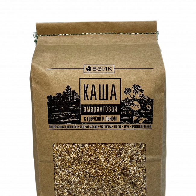 Каша амарнтовая с гречкой и льном, 1200 г.