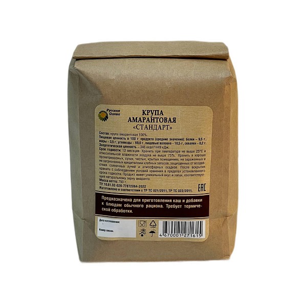 Крупа амарантовая «Стандарт» ТМ «Русская Олива» 500 г